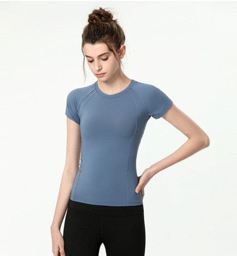 Long Fitted Short Sleeve Active Top