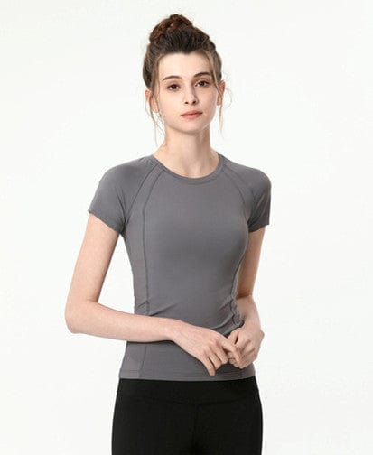 Long Fitted Short Sleeve Active Top