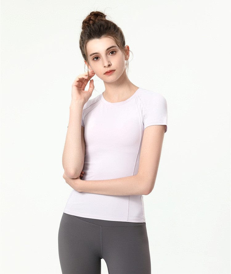 Long Fitted Short Sleeve Active Top