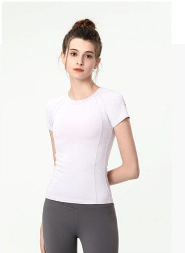 Long Fitted Short Sleeve Active Top