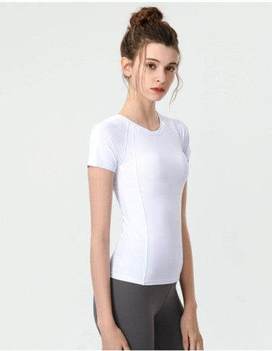 Long Fitted Short Sleeve Active Top