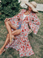 Tropical Floral Print Maxi Robe