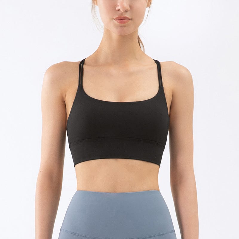 Double Crossing Straps Sports Bra