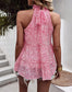 Ruffle Neck Tiered Blouse