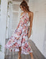 Halter Neck Overlap Dress