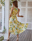 Halter Neck Overlap Dress