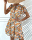 Tie Neck Flutter Sleeve Dress