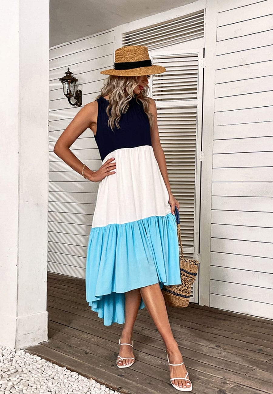 Triple Tone Tiered Summer Dress