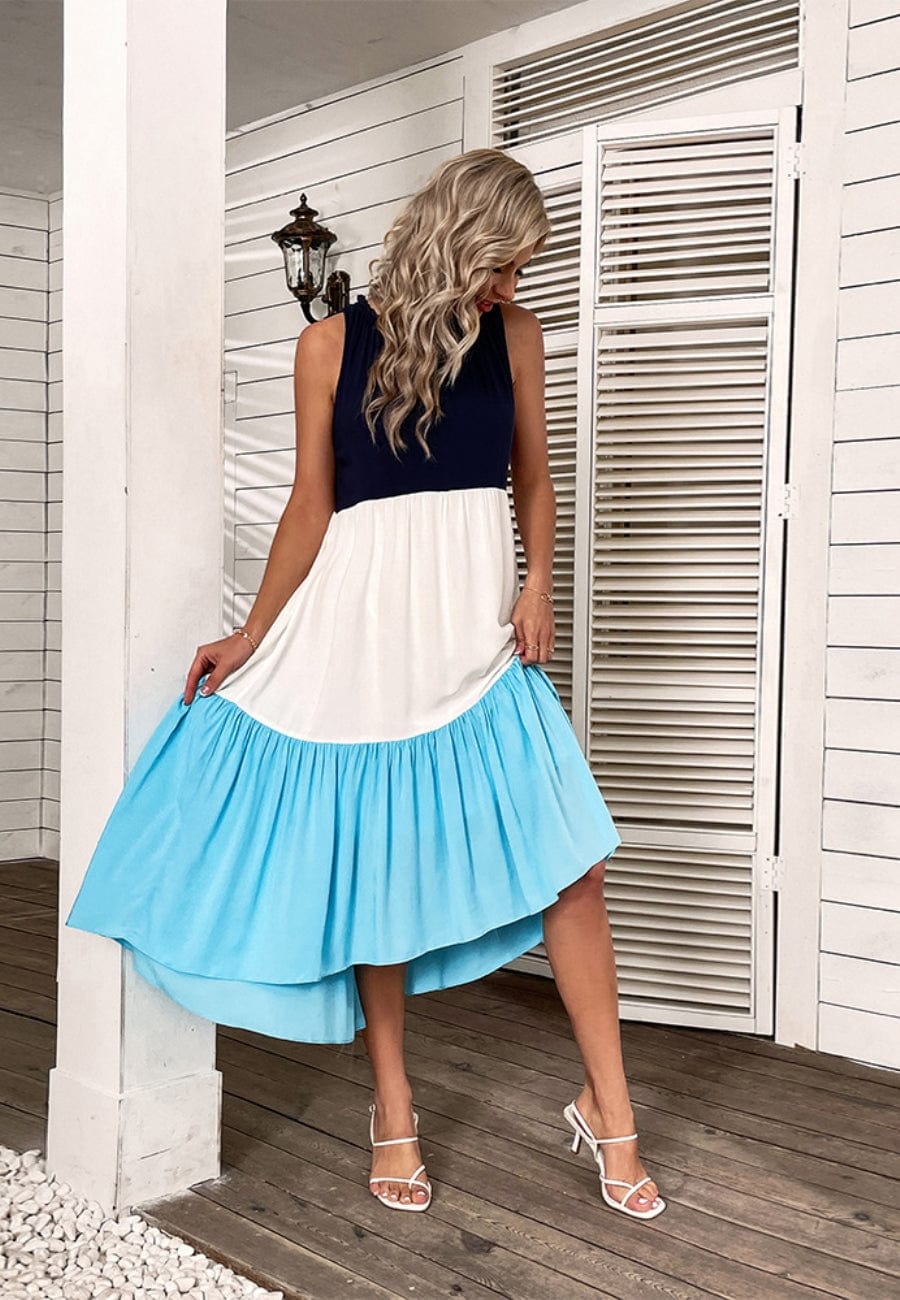 Triple Tone Tiered Summer Dress