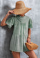 Ruffle Neck Tiered Light Blouse
