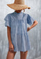 Ruffle Neck Tiered Light Blouse