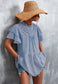 Ruffle Neck Tiered Light Blouse