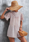 Ruffle Neck Tiered Light Blouse