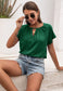 Front Keyhole Raglan Sleeve Blouse