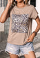 Leopard Print Square T-Shirt