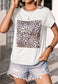 Leopard Print Square T-Shirt