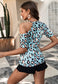 Round Neck Shoulder Cutout Shirt