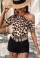 Round Neck Shoulder Cutout Shirt
