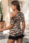 Round Neck Shoulder Cutout Shirt