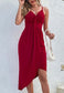 Plunge Neck Draped Dress