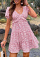Puff Sleeve Ruffle Dress