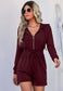 Zip-Up Hooded Playsuit