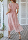 Swiss Dot Ruffle Hem Dress