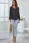 Classic V Neck Floral Blouse