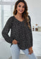 Classic V Neck Floral Blouse