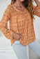 Classic V Neck Floral Blouse