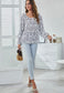 Classic V Neck Floral Blouse