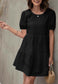 Puff Sleeve Tiered Shift Dress