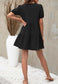 Puff Sleeve Tiered Shift Dress