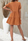 Puff Sleeve Tiered Shift Dress