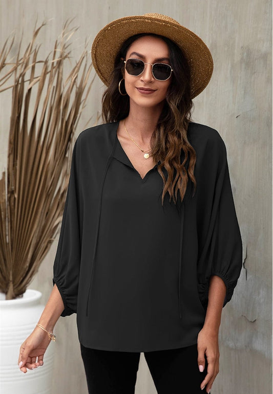 Tie Neck Classic Light Blouse