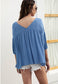 V Neck Flowy Summer Blouse