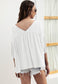 V Neck Flowy Summer Blouse