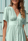 V Neck Tie Sleeve Dress