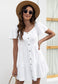Solid Button Down Tiered Dress