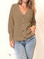 Patterned Knit Bishop Sleeve Cardigan