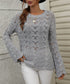 Patterned Knit Bell Sleeve Sweater