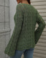 Patterned Knit Bell Sleeve Sweater