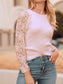 Lace Long Sleeve Knit Top