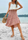 Printed Asymmetrical Hem Skirt