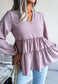 Bishop Sleeve Tiered Blouse