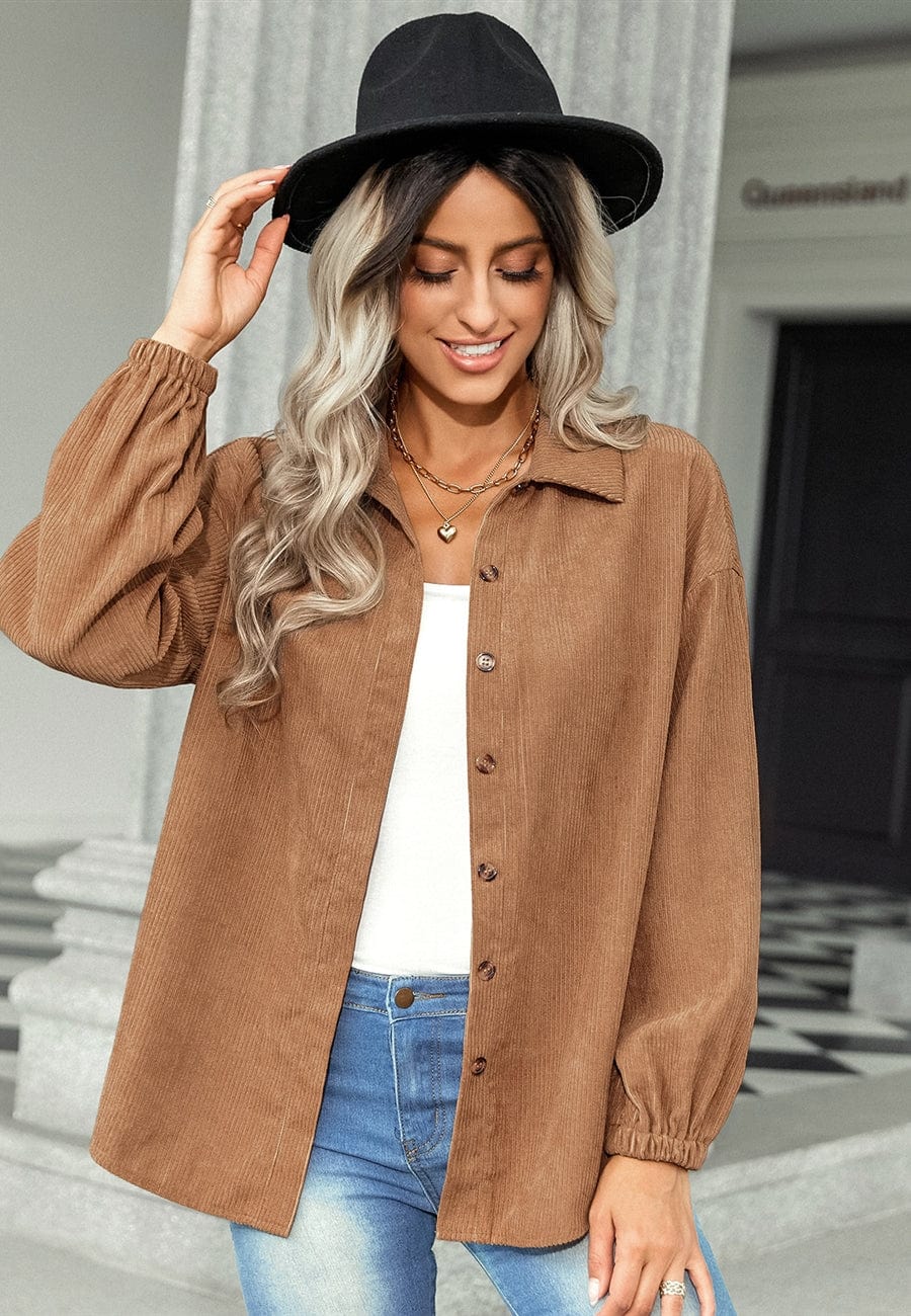 Button Down Corduroy Overshirt