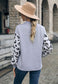 Choker Neck Two Tone Sweater