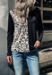 Two Tone Leopard Basic Sweater