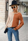 Color Block Split Sweater