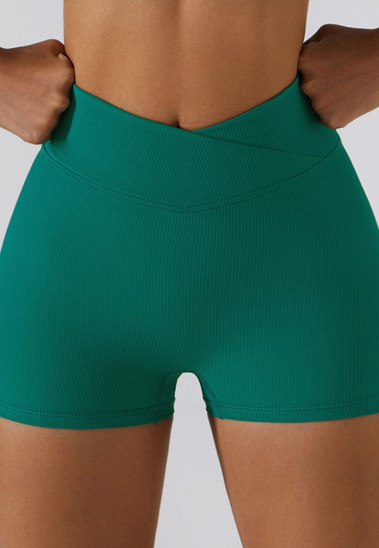 Wrap High Rise Workout Shorts